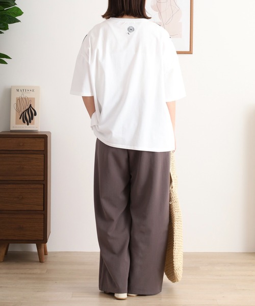BARNDOOR(バーンドア)の「BARNDOOR 20天竺箔PtドルマンTシャツ(Tシャツ/カットソー・レディース・ホワイト系2/ホワイト系1/ホワイト系3/ホワイト系4・FREE)」の16枚目の写真