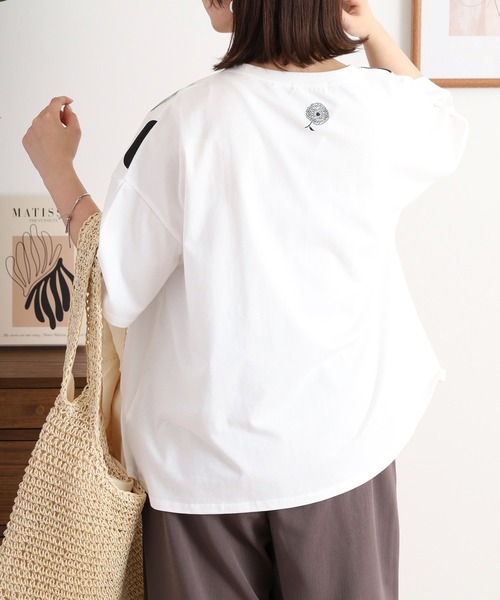 BARNDOOR(バーンドア)の「BARNDOOR 20天竺箔PtドルマンTシャツ(Tシャツ/カットソー・レディース・ホワイト系2/ホワイト系1/ホワイト系3/ホワイト系4・FREE)」の13枚目の写真
