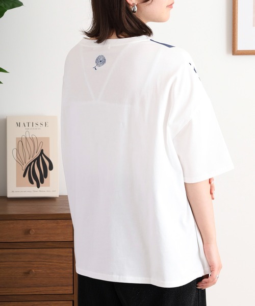 BARNDOOR(バーンドア)の「BARNDOOR 20天竺箔PtドルマンTシャツ(Tシャツ/カットソー・レディース・ホワイト系2/ホワイト系1/ホワイト系3/ホワイト系4・FREE)」の7枚目の写真