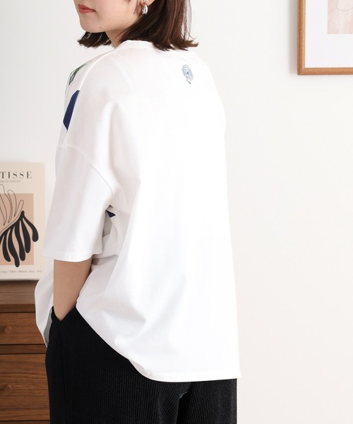 BARNDOOR(バーンドア)の「BARNDOOR 20天竺箔PtドルマンTシャツ(Tシャツ/カットソー・レディース・ホワイト系2/ホワイト系1/ホワイト系3/ホワイト系4・FREE)」の8枚目の写真