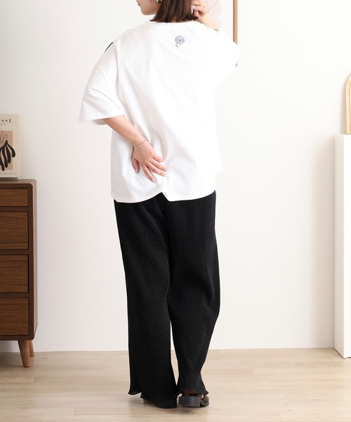 BARNDOOR(バーンドア)の「BARNDOOR 20天竺箔PtドルマンTシャツ(Tシャツ/カットソー・レディース・ホワイト系2/ホワイト系1/ホワイト系3/ホワイト系4・FREE)」の10枚目の写真