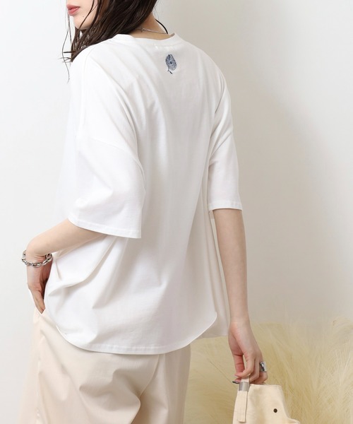 BARNDOOR(バーンドア)の「BARNDOOR 20天竺箔PtドルマンTシャツ(Tシャツ/カットソー・レディース・ホワイト系2/ホワイト系1/ホワイト系3/ホワイト系4・FREE)」の20枚目の写真