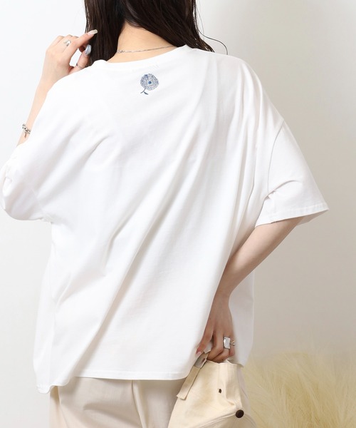 BARNDOOR(バーンドア)の「BARNDOOR 20天竺箔PtドルマンTシャツ(Tシャツ/カットソー・レディース・ホワイト系2/ホワイト系1/ホワイト系3/ホワイト系4・FREE)」の19枚目の写真