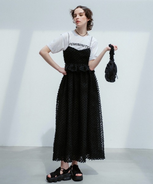 HONEY MI HONEY（ハニーミーハニー）の「organdy frill sheer bag（ハンドバッグ・レディース・ラベンダー/ピンク/ブラック・FREE）」の14枚目の写真