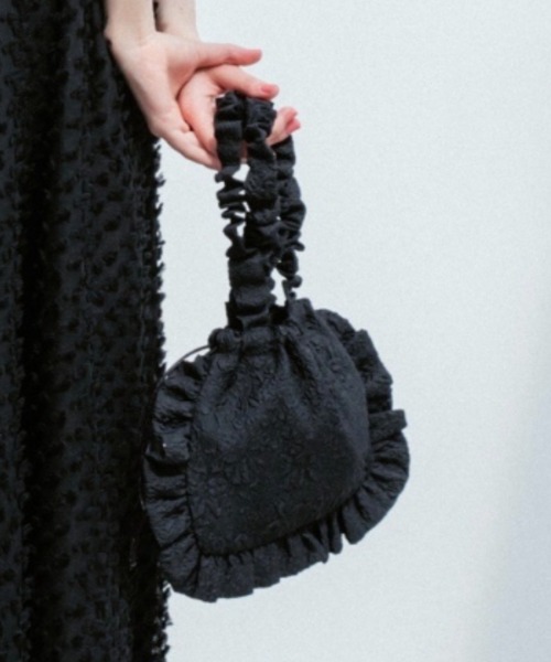 HONEY MI HONEY（ハニーミーハニー）の「organdy frill sheer bag（ハンドバッグ・レディース・ラベンダー/ピンク/ブラック・FREE）」の6枚目の写真