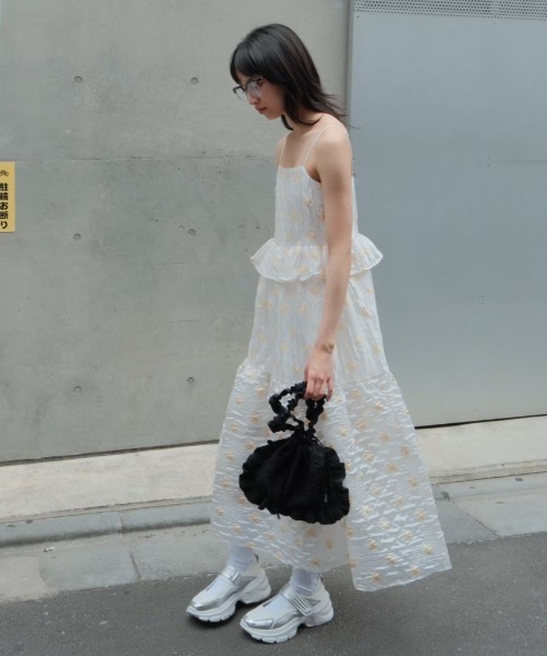 HONEY MI HONEY（ハニーミーハニー）の「organdy frill sheer bag（ハンドバッグ・レディース・ラベンダー/ピンク/ブラック・FREE）」の17枚目の写真