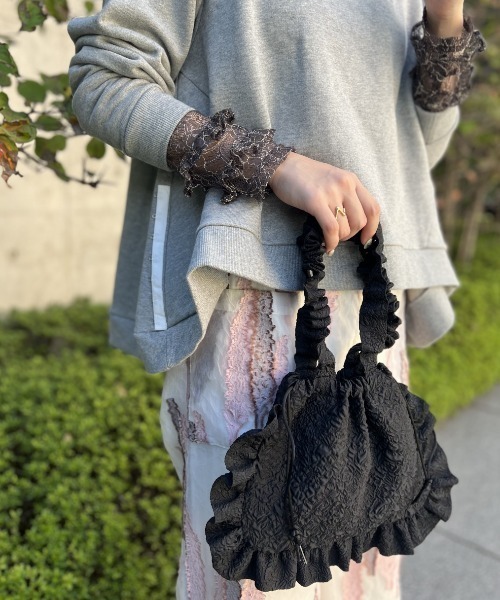 HONEY MI HONEY（ハニーミーハニー）の「organdy frill sheer bag（ハンドバッグ・レディース・ラベンダー/ピンク/ブラック・FREE）」の22枚目の写真