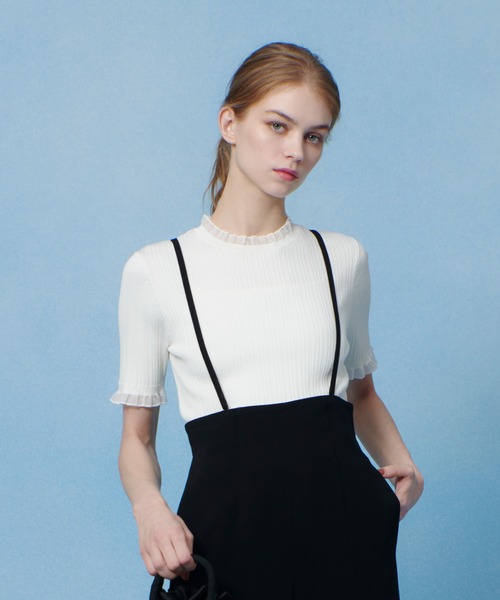 ルルウィルビー リブポロニット ネイビー 美品 LOULOU WILLOUGHBY】リブポロニット|allureville OFFICIAL SITE