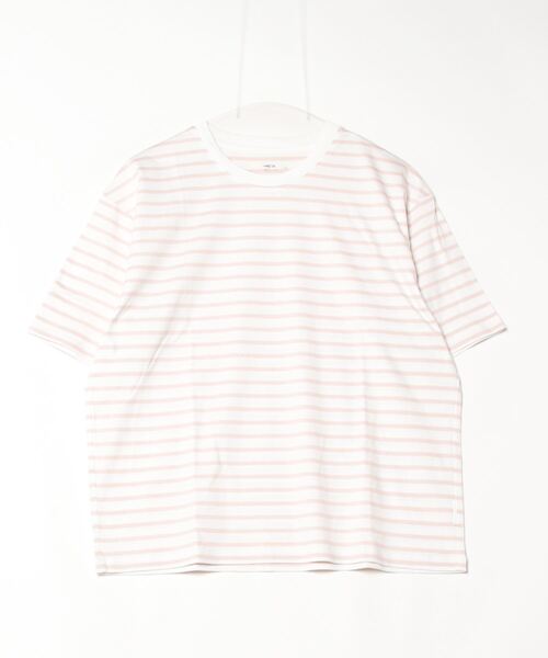 TIGORA(ティゴラ)の「ティゴラ TIGORA UVカットコットンボーダーTシャツ(Tシャツ/カットソー・レディース・ホワイト×ブラック/ホワイト×ピンク・S/M/L/XL)」の1枚目の写真
