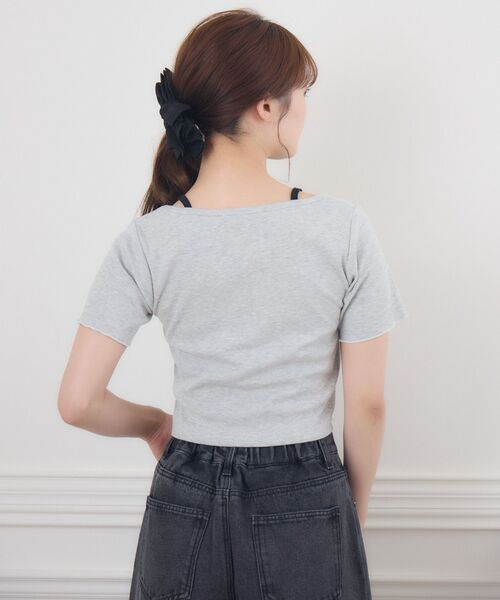 ems excite(エムズエキサイト)の「レイヤード風テレコCT(Tシャツ/カットソー・レディース・ピンク/ダークグレー/ブラック・FREE)」の15枚目の写真