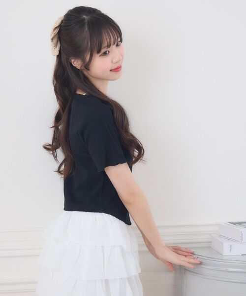 ems excite(エムズエキサイト)の「レイヤード風テレコCT(Tシャツ/カットソー・レディース・ピンク/ダークグレー/ブラック・FREE)」の21枚目の写真
