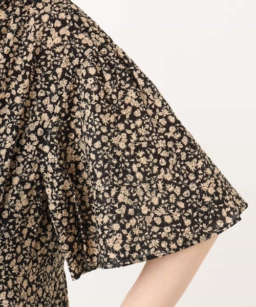 MK MICHEL KLEIN（エムケーミッシェルクラン）の「キーネックコットンワンピース/洗える（ワンピース・レディース・ブラック/モカ/イエロー系その他・38）」の14枚目の写真