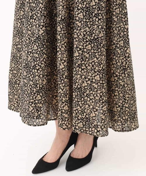 MK MICHEL KLEIN（エムケーミッシェルクラン）の「キーネックコットンワンピース/洗える（ワンピース・レディース・ブラック/モカ/イエロー系その他・38）」の16枚目の写真