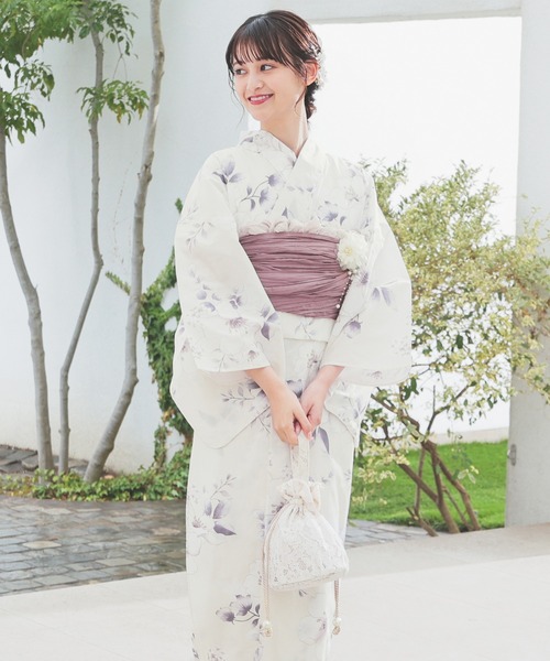 Honeys（ハニーズ）の「浴衣巾着（ワンハンドル）（和装小物・レディース・ライトグレー/ブラック系その他/アイボリー系/ピンク系その他/アイボリー・FREE）」の12枚目の写真