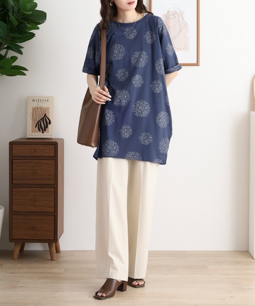 セール】くまドット柄ビッグワンピース（Tシャツ/カットソー