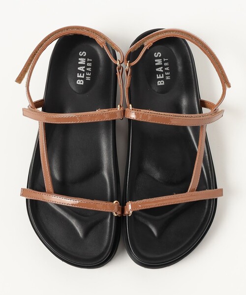 BEAMS HEART（ビームスハート）の「エナメル 細ライン サンダル（サンダル・レディース・ブラック/ブラウン/ピンク・SMALL/MEDIUM/LARGE）」の18枚目の写真