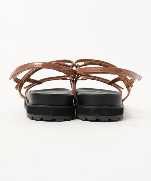 BEAMS HEART（ビームスハート）の「エナメル 細ライン サンダル（サンダル・レディース・ブラック/ブラウン/ピンク・SMALL/MEDIUM/LARGE）」の20枚目の写真