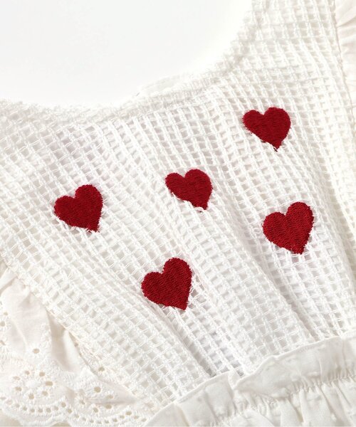 セール】【ジュニア対応】ハート・ひまわり刺繍チュニック（チュニック