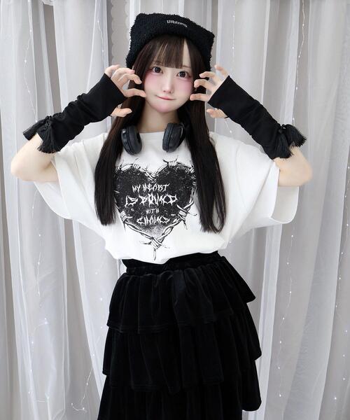 Whinny（ホワイニー）の「Whinny/束縛ダイナマイティー（Tシャツ/カットソー・レディース・ホワイト/サックスブルー/ブラック・FREE）」の2枚目の写真