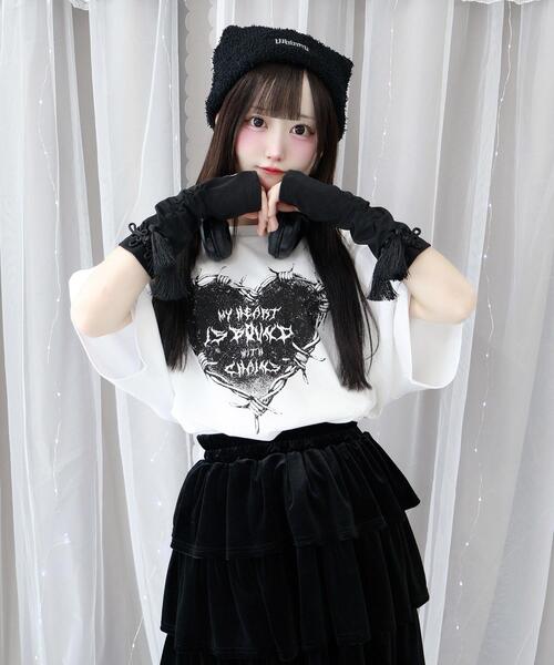 Whinny（ホワイニー）の「Whinny/束縛ダイナマイティー（Tシャツ/カットソー・レディース・ホワイト/サックスブルー/ブラック・FREE）」の4枚目の写真