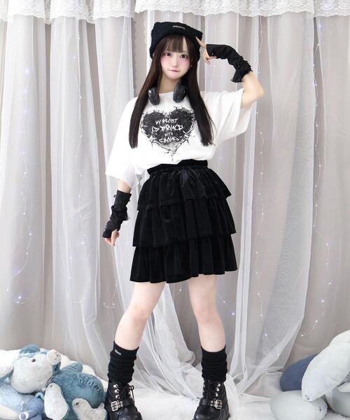 Whinny（ホワイニー）の「Whinny/束縛ダイナマイティー（Tシャツ/カットソー・レディース・ホワイト/サックスブルー/ブラック・FREE）」の7枚目の写真