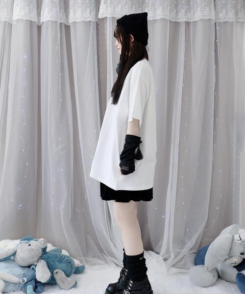 Whinny（ホワイニー）の「Whinny/束縛ダイナマイティー（Tシャツ/カットソー・レディース・ホワイト/サックスブルー/ブラック・FREE）」の9枚目の写真