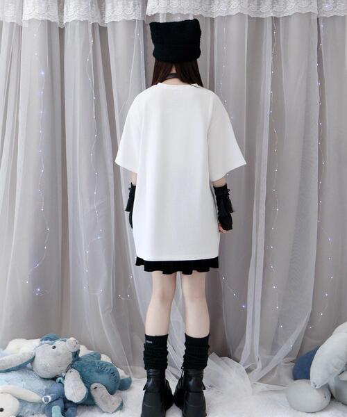 Whinny（ホワイニー）の「Whinny/束縛ダイナマイティー（Tシャツ/カットソー・レディース・ホワイト/サックスブルー/ブラック・FREE）」の10枚目の写真