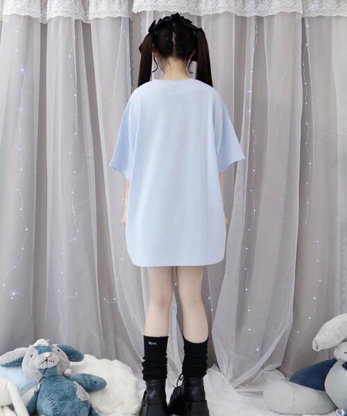 Whinny（ホワイニー）の「Whinny/束縛ダイナマイティー（Tシャツ/カットソー・レディース・ホワイト/サックスブルー/ブラック・FREE）」の17枚目の写真