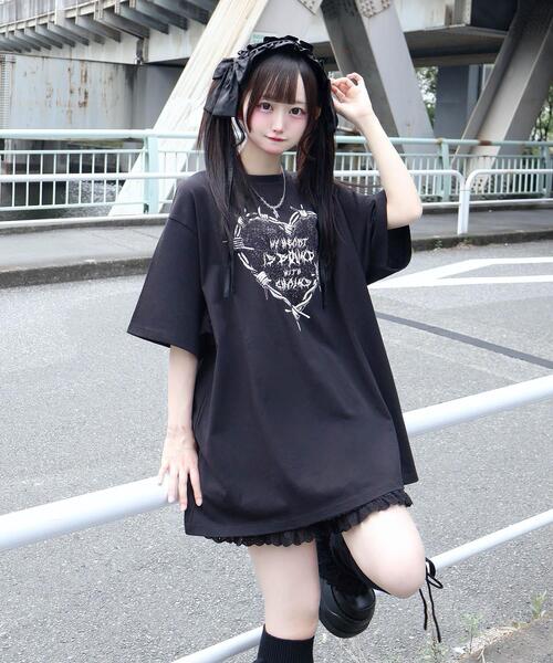Whinny（ホワイニー）の「Whinny/束縛ダイナマイティー（Tシャツ/カットソー・レディース・ホワイト/サックスブルー/ブラック・FREE）」の20枚目の写真