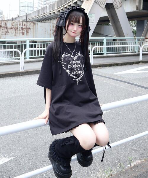 Whinny（ホワイニー）の「Whinny/束縛ダイナマイティー（Tシャツ/カットソー・レディース・ホワイト/サックスブルー/ブラック・FREE）」の21枚目の写真