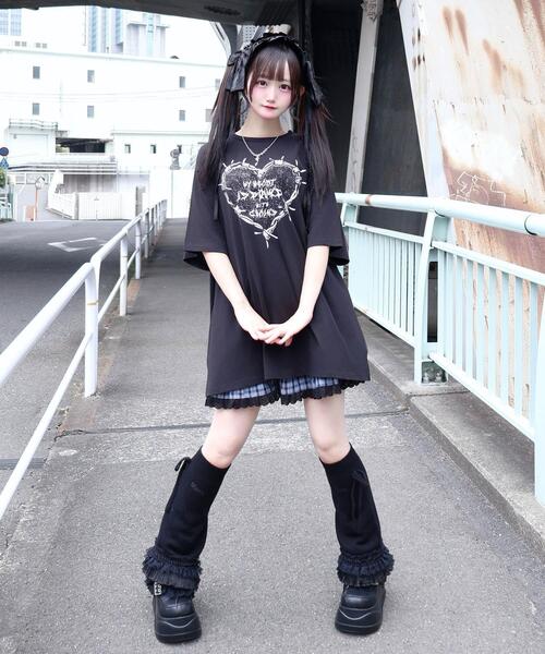 Whinny（ホワイニー）の「Whinny/束縛ダイナマイティー（Tシャツ/カットソー・レディース・ホワイト/サックスブルー/ブラック・FREE）」の22枚目の写真