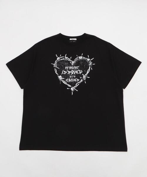 Whinny(ホワイニー)の「Whinny/束縛ダイナマイティー(Tシャツ/カットソー・レディース・ホワイト/サックスブルー/ブラック・FREE)」の4枚目の写真