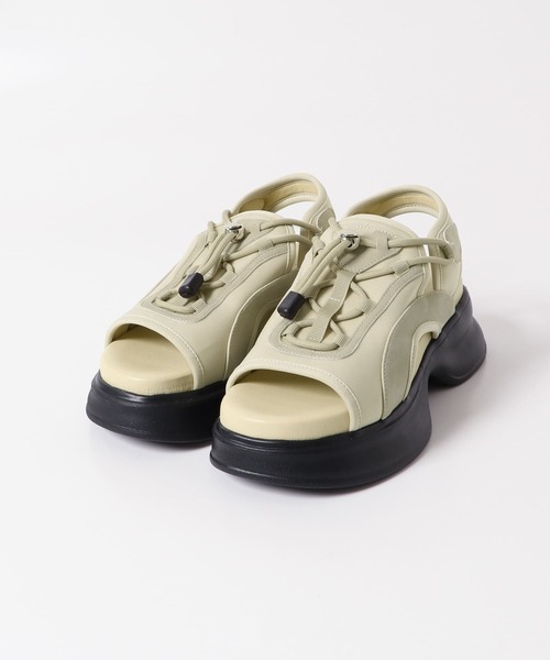 SENSE OF PLACE by URBAN RESEARCH（センスオブプレイスバイアーバンリサーチ）の「ボリュームソールドロストスポーツサンダル（サンダル・レディース・ベージュ/アイボリー/ブラック・SMALL/MEDIUM/LARGE）」の7枚目の写真