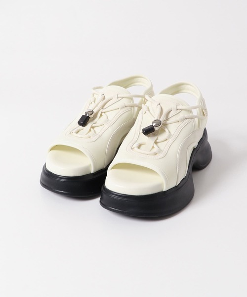 SENSE OF PLACE by URBAN RESEARCH（センスオブプレイスバイアーバンリサーチ）の「ボリュームソールドロストスポーツサンダル（サンダル・レディース・ベージュ/アイボリー/ブラック・SMALL/MEDIUM/LARGE）」の8枚目の写真