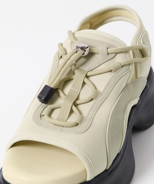 SENSE OF PLACE by URBAN RESEARCH（センスオブプレイスバイアーバンリサーチ）の「ボリュームソールドロストスポーツサンダル（サンダル・レディース・ベージュ/アイボリー/ブラック・SMALL/MEDIUM/LARGE）」の13枚目の写真