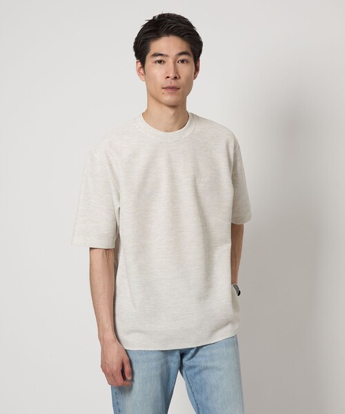 ラティス ワッフル クルーネック ショートスリーブ Tシャツ（Tシャツ 