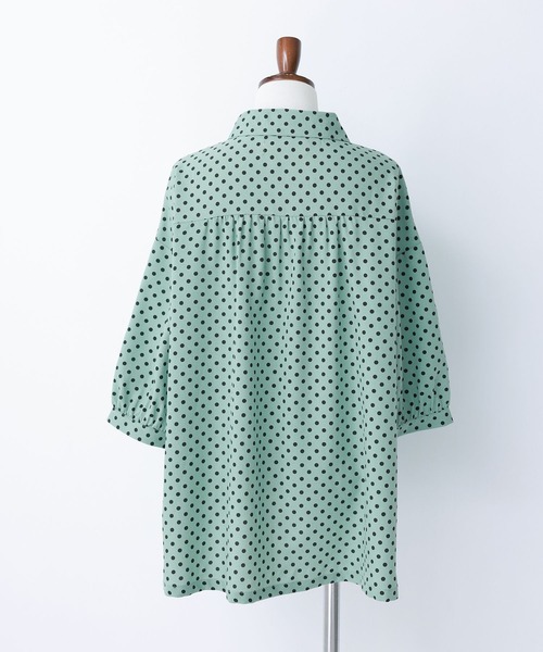 n'OrLABEL（ノアールレーベル）の「『裾ギャザードットブラウス』（シャツ/ブラウス・レディース・ライトベージュ/ブラック/ライトグリーン・1/2）」の16枚目の写真