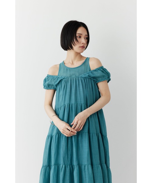 Limue(リミュ)の「ラミーティアードワンピース(ワンピース・レディース・ブラック/ターコイズブルー系/コーラルピンク・FREE)」の14枚目の写真