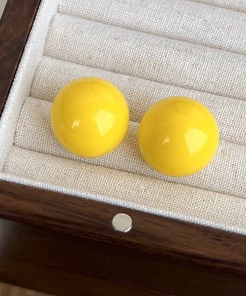 tood.(トード)の「【tood.】パステルカラーボールピアス(ピアス(両耳用)・レディース・ブルー/イエロー/パープル/オレンジ/グリーン/ピンク/コーラル・FREE)」の14枚目の写真