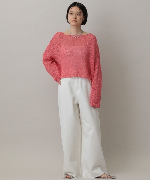 A part by(アパートバイ)の「メッシュプルオーバー(ニット/セーター・レディース・グレー系その他2/ピンク/ブラック/オフホワイト・FREE)」の17枚目の写真