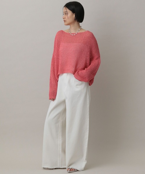 A part by(アパートバイ)の「メッシュプルオーバー(ニット/セーター・レディース・グレー系その他2/ピンク/ブラック/オフホワイト・FREE)」の18枚目の写真