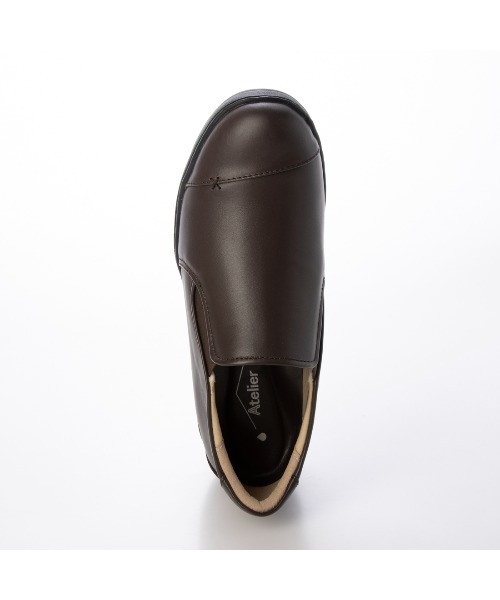 Atelier（アトリエ）の「【3E】【レイン対応】切り替えデザインスリッポンシューズ（スリッポン・レディース・ダークブラウン/ブラック・24.5cm/24cm/23.5cm/23cm/22.5cm/22cm）」の8枚目の写真