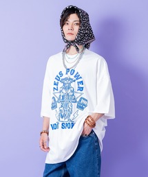 a.p.o.v. アメカジライクコミカルゼウス＆ロゴオーバーサイズTシャツ