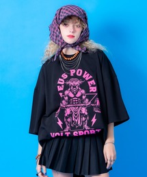 a.p.o.v. アメカジライクコミカルゼウス&ロゴオーバーサイズTシャツ