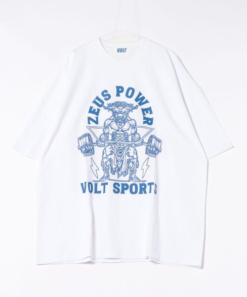a.p.o.v.（エーピーオービー）の「a.p.o.v. アメカジライクコミカルゼウス＆ロゴオーバーサイズTシャツ（Tシャツ/カットソー・メンズ・ネイビー/ブラック/ホワイト・ONESIZE）」の6枚目の写真