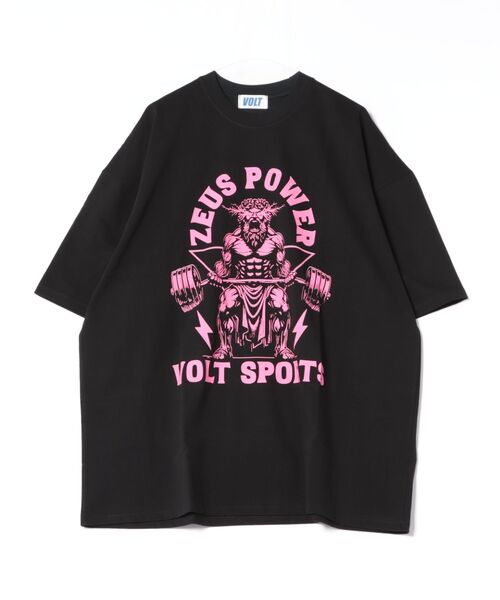 a.p.o.v.（エーピーオービー）の「a.p.o.v. アメカジライクコミカルゼウス＆ロゴオーバーサイズTシャツ（Tシャツ/カットソー・メンズ・ネイビー/ブラック/ホワイト・ONESIZE）」の8枚目の写真