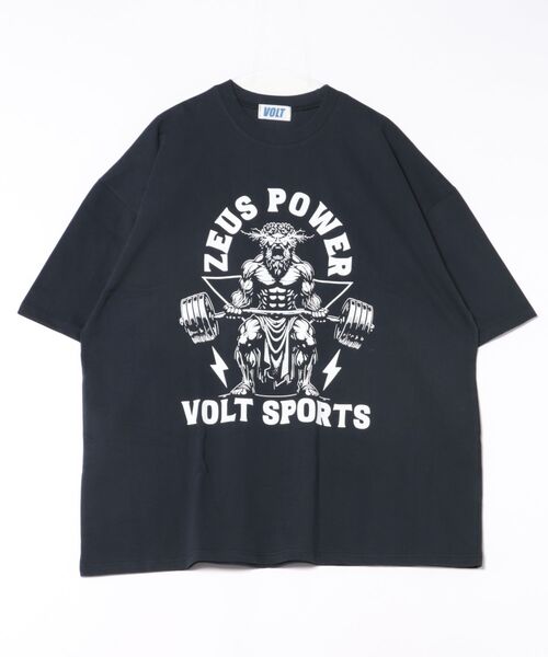 a.p.o.v.（エーピーオービー）の「a.p.o.v. アメカジライクコミカルゼウス＆ロゴオーバーサイズTシャツ（Tシャツ/カットソー・メンズ・ネイビー/ブラック/ホワイト・ONESIZE）」の10枚目の写真