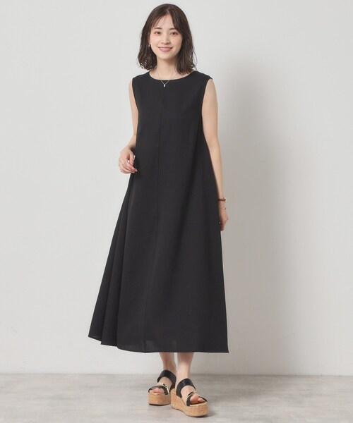 ITS'DEMO（イッツデモ）の「【清涼感／手洗い可】麻調メッシュワンピース（ワンピース・レディース・ブラック/ブルー/ネイビー/レッド系1・00）」の10枚目の写真