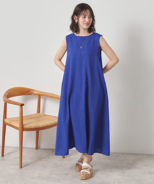 ITS'DEMO（イッツデモ）の「【清涼感／手洗い可】麻調メッシュワンピース（ワンピース・レディース・ブラック/ブルー/ネイビー/レッド系1・00）」の14枚目の写真