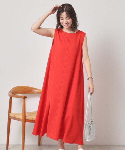 ITS'DEMO（イッツデモ）の「【清涼感／手洗い可】麻調メッシュワンピース（ワンピース・レディース・ブラック/ブルー/ネイビー/レッド系1・00）」の20枚目の写真